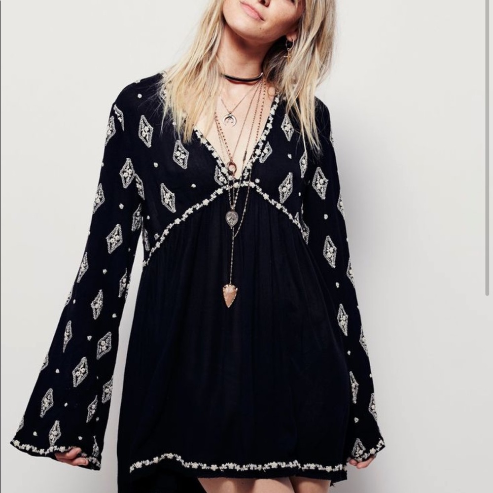Long hell sleeve free people dress